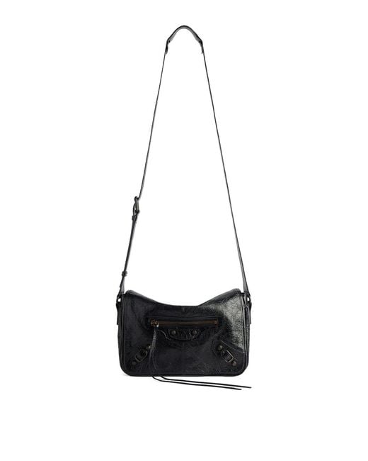 Balenciaga White Le City Flap Messenger Bag Small for men