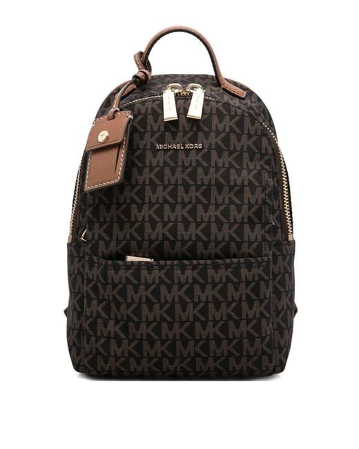 Michael Kors Black Backpack With Monogram