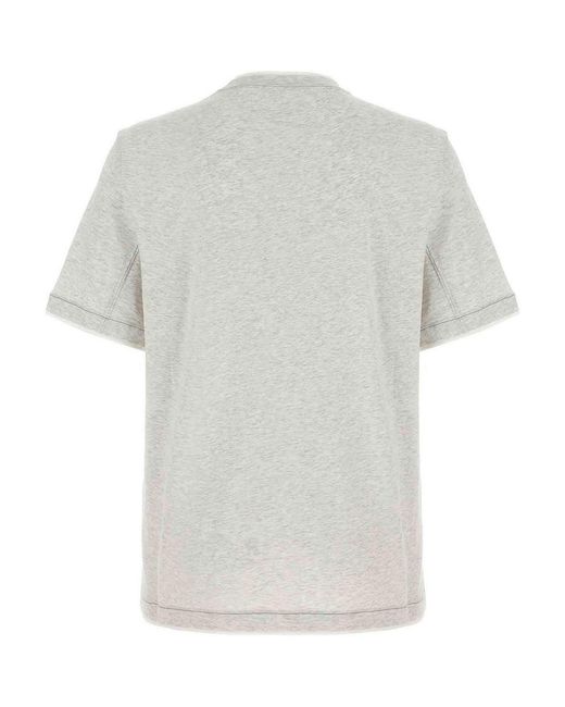 Brunello Cucinelli White Layered T-Shirt for men