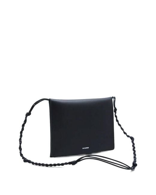 Jil Sander Black Tangle Flat Medium Bag for men