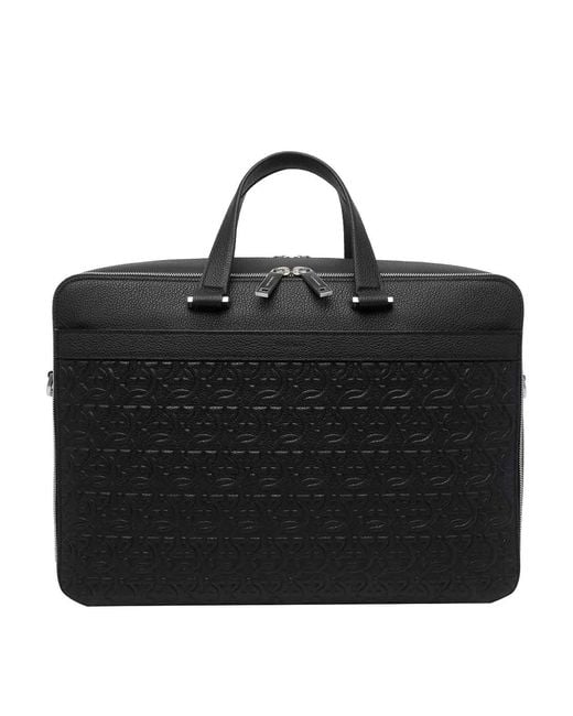 Ferragamo Black Monogram Briefcase for men