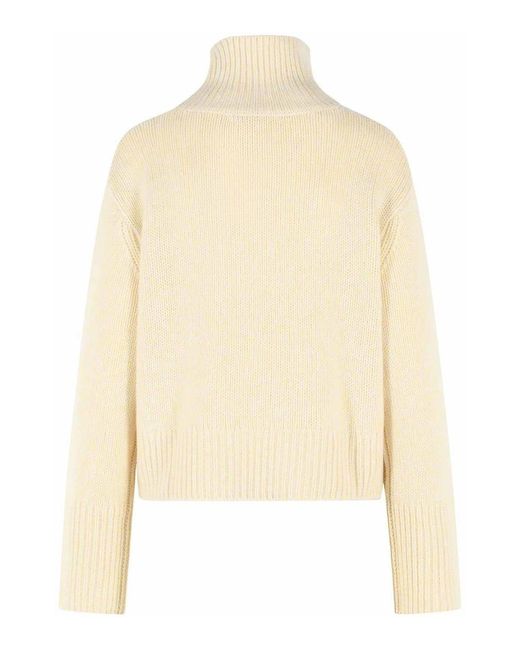 Lisa Yang Natural Femi' Cashmere Turtleneck Sweater