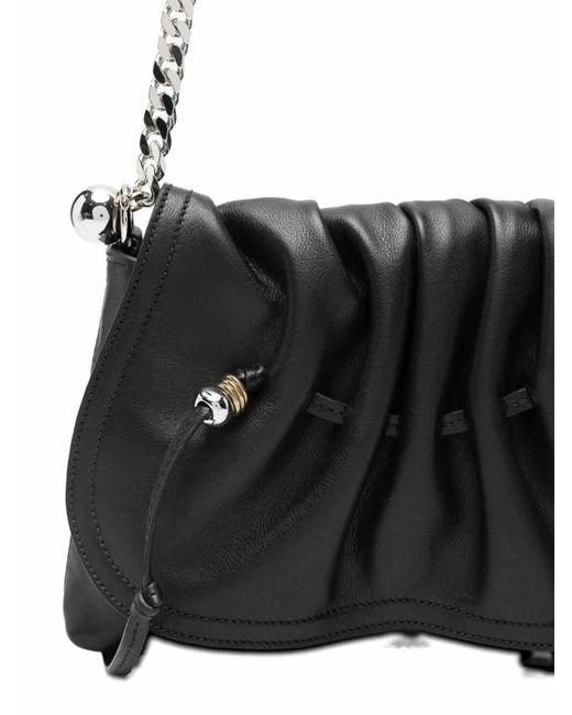 Isabel Marant Black Bolton Pouch Leather Shoulder Bag