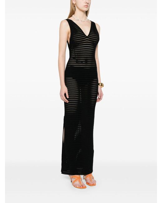Elisabetta Franchi Black Long Dress