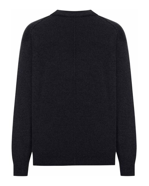 Roberto Collina Blue Wool Cardigan With Contrast Stitching for men