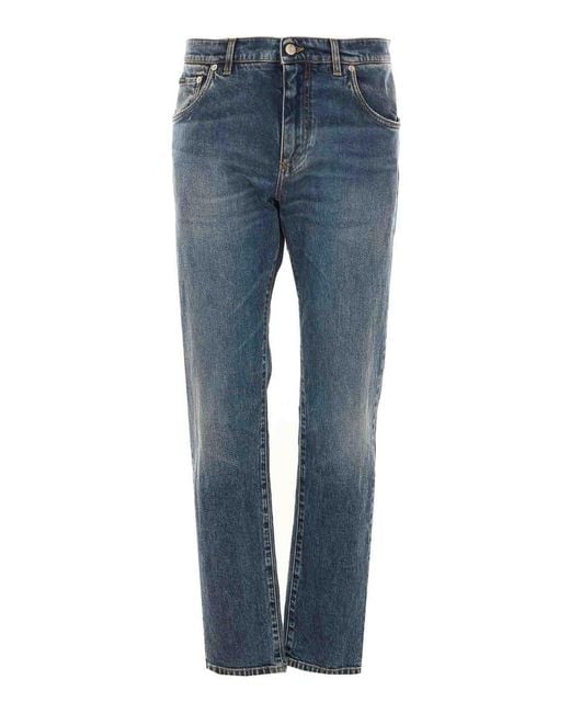 Dolce & Gabbana Blue Skinny Jeans for men