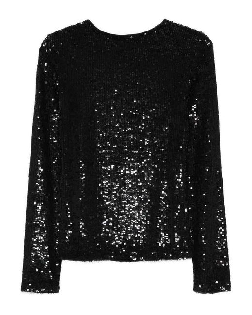 P.A.R.O.S.H. Black Sequined Top