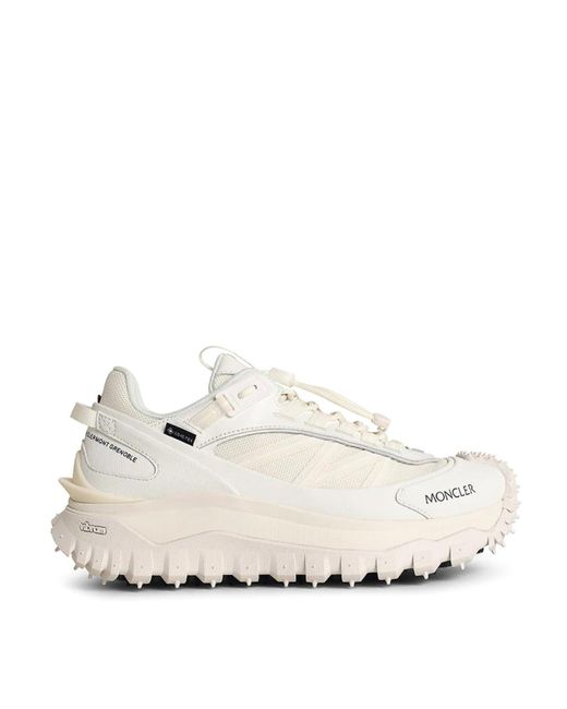 Moncler White Trailgrip Gtx Leather Blend Sneakers