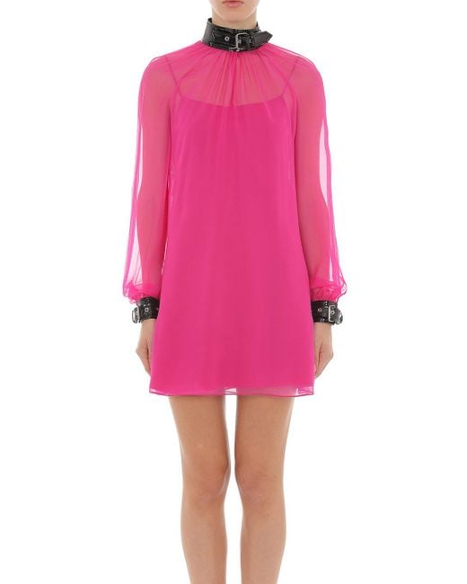 Moschino Pink Tech Fabric Dress