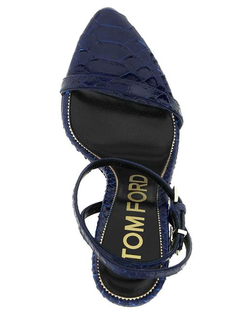 Tom Ford Blue Padlock Sandals