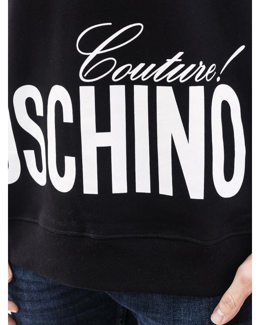 Moschino Black Couture Print Sweatshirt for men