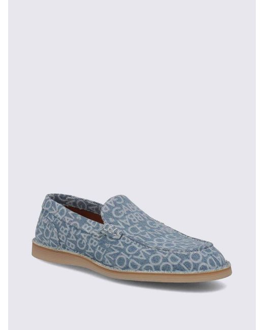 Dolce & Gabbana Blue Denim Loafers for men