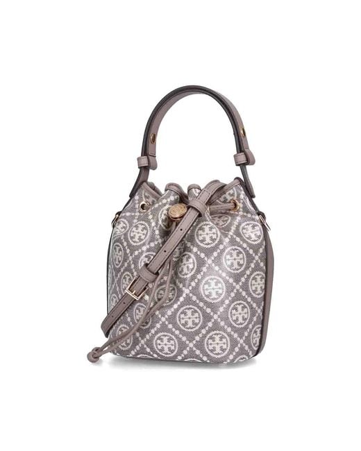 Tory Burch Gray Bucket Bag