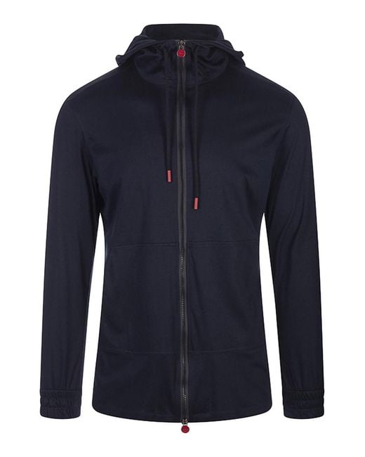 Kiton Blue Umbi-Sweatshirt W/Hood for men