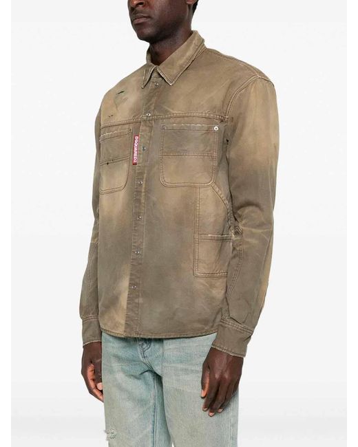 DSquared² Brown Carpenter Shirt for men