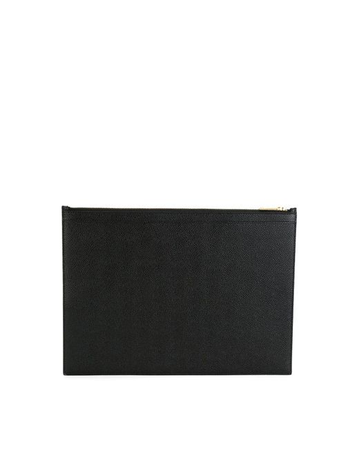 Thom Browne Black Leather Medium Document Holder for men