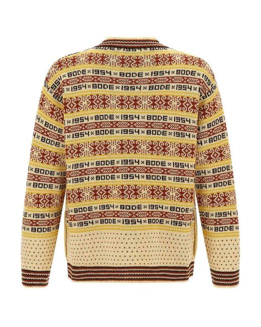 Bode Metallic Marzipan Cardigan for men