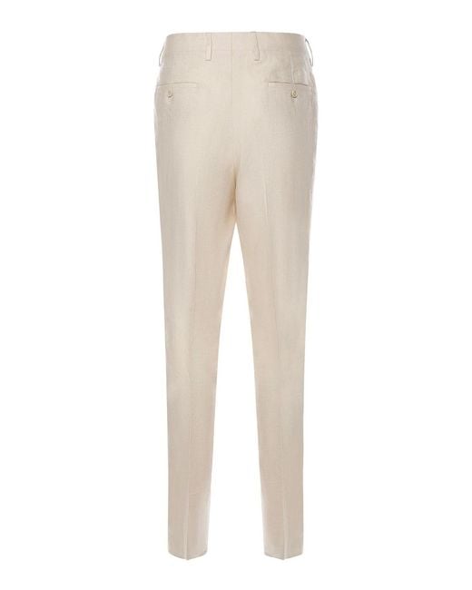 Lardini Natural Linen Trousers for men