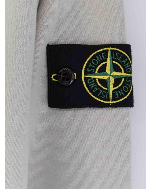 Stone Island Gray Organic Cotton Sweatshirt for men