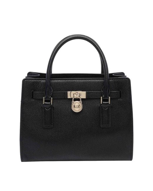 MICHAEL Michael Kors Black Small Hamilton Moderne Satchel Bag