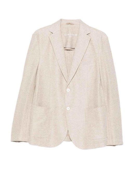 Circolo 1901 Natural Blazer Jacket With Pockets for men