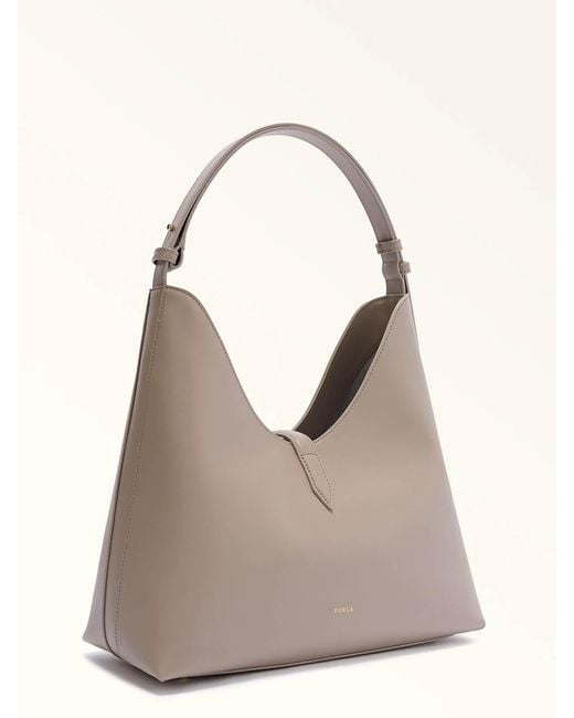 Furla Gray Goccia M Hobo Bag
