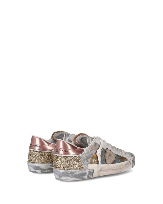 Philippe Model White Sneaker Donna Prsx Low Multicolore