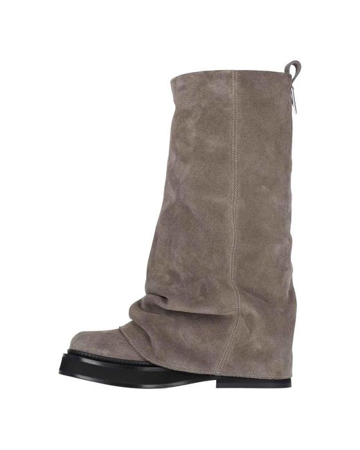The Attico Brown Stivali Combat
