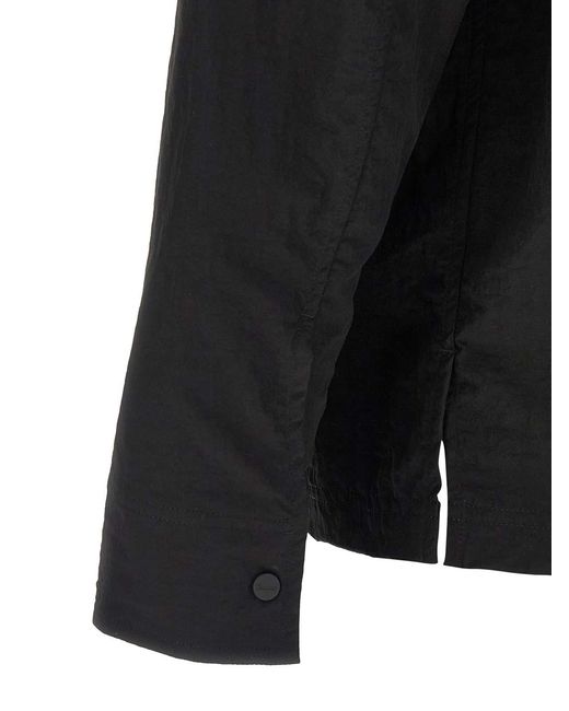 Laminar Black Shacket Rippled Effect for men