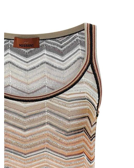 Missoni Gray Tank Top Chevron Lam