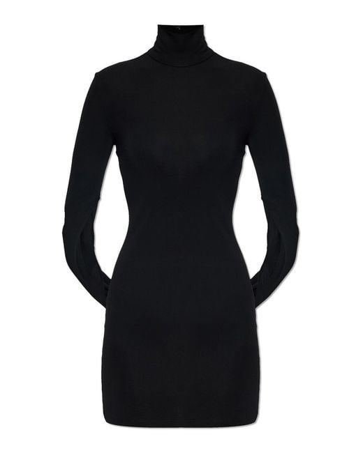 Alexander Wang Black Mini Draped Dress