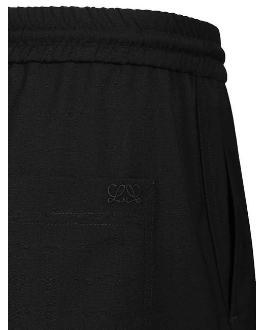 Loewe Black Drawstring Trousers for men