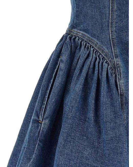Self-Portrait Blue Denim Mini Dress
