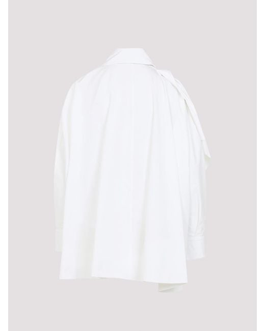 Givenchy White Bow Shirt