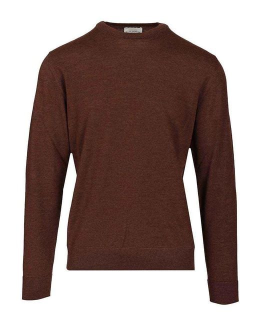Ballantyne Brown Crew Neck Sweater for men