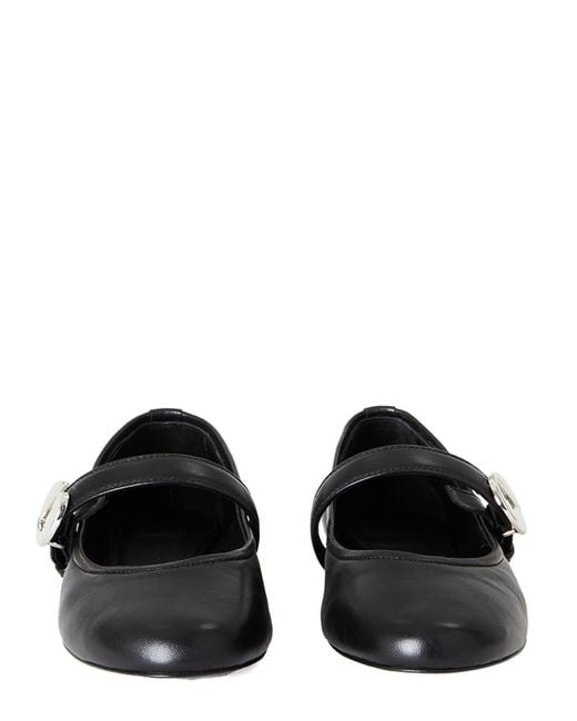 Coperni Black Mary Jane Belt Leather Ballerina Flats