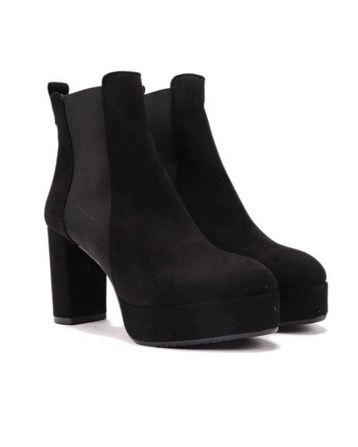 Albano Black Leather Boots
