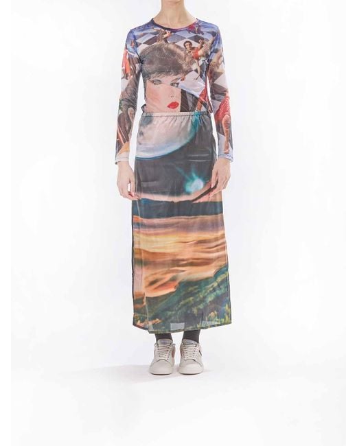 Sunnei Gray Long Skirt Annemarie