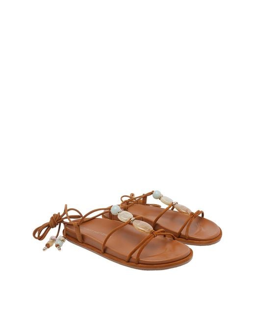 Stuart Weitzman Brown Boho Majorca Sandals