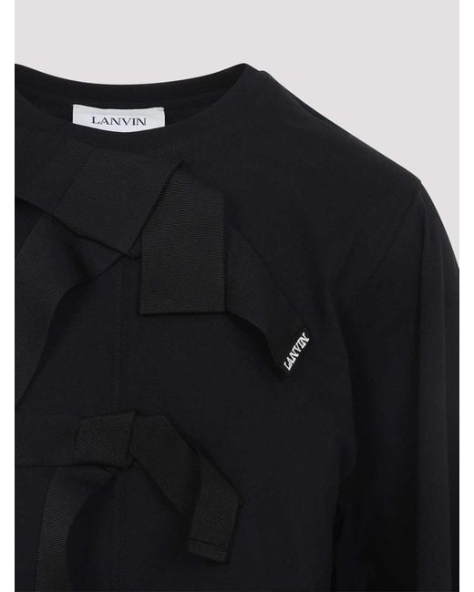 Lanvin Black Grosgrain Top
