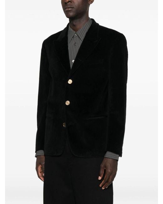 Dolce & Gabbana Black Ribbed Blazer for men