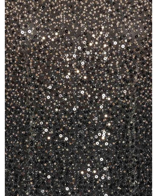 ROTATE BIRGER CHRISTENSEN Black Short Dress With Long Sleeves