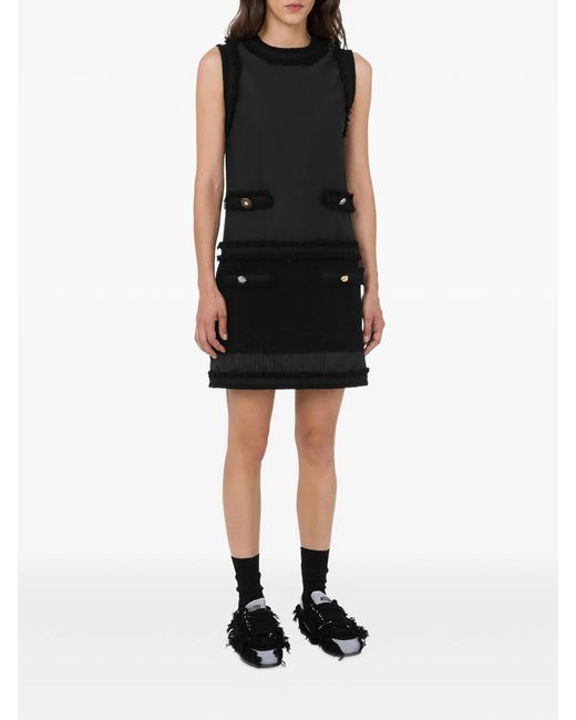 Moschino Black Stretch Boucle Dress