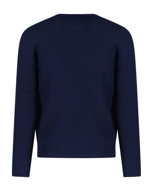 Drumohr Blue Wool Sweater for men