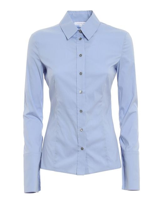 Patrizia Pepe Blue Poplin Shirt