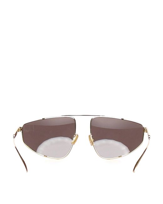 Bottega Veneta Brown Classic Aviator Sunglasses