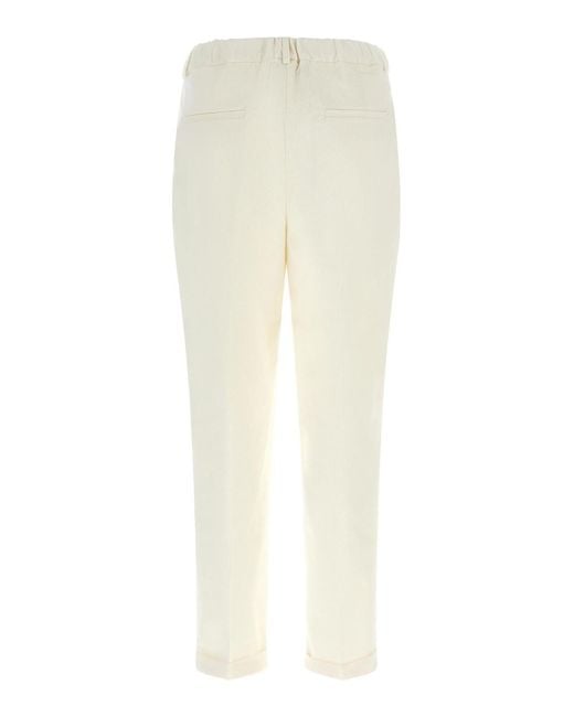 Kiton White Corduroy Pants