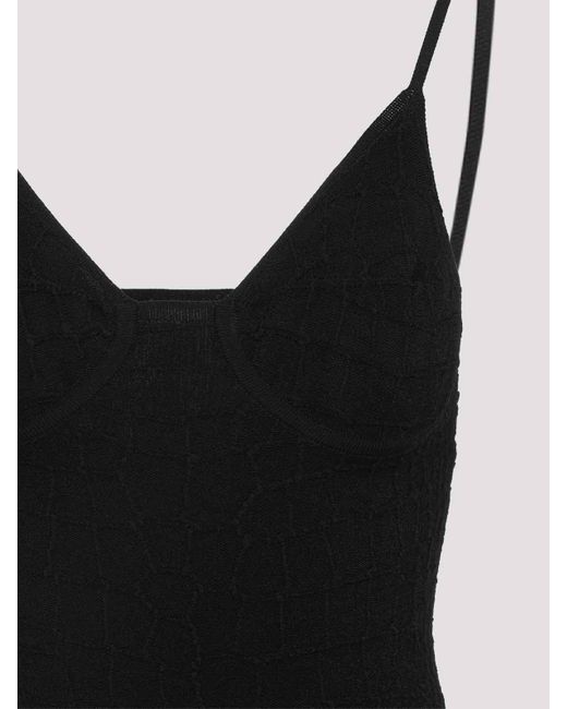 Jacquemus Black La Mini Robe Scala Mini Dress