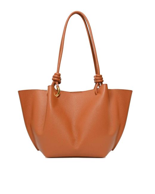 Coccinelle Brown Finn Medium Crab Leather Bag