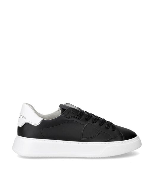 Philippe Model Black Temple Low Sneaker for men